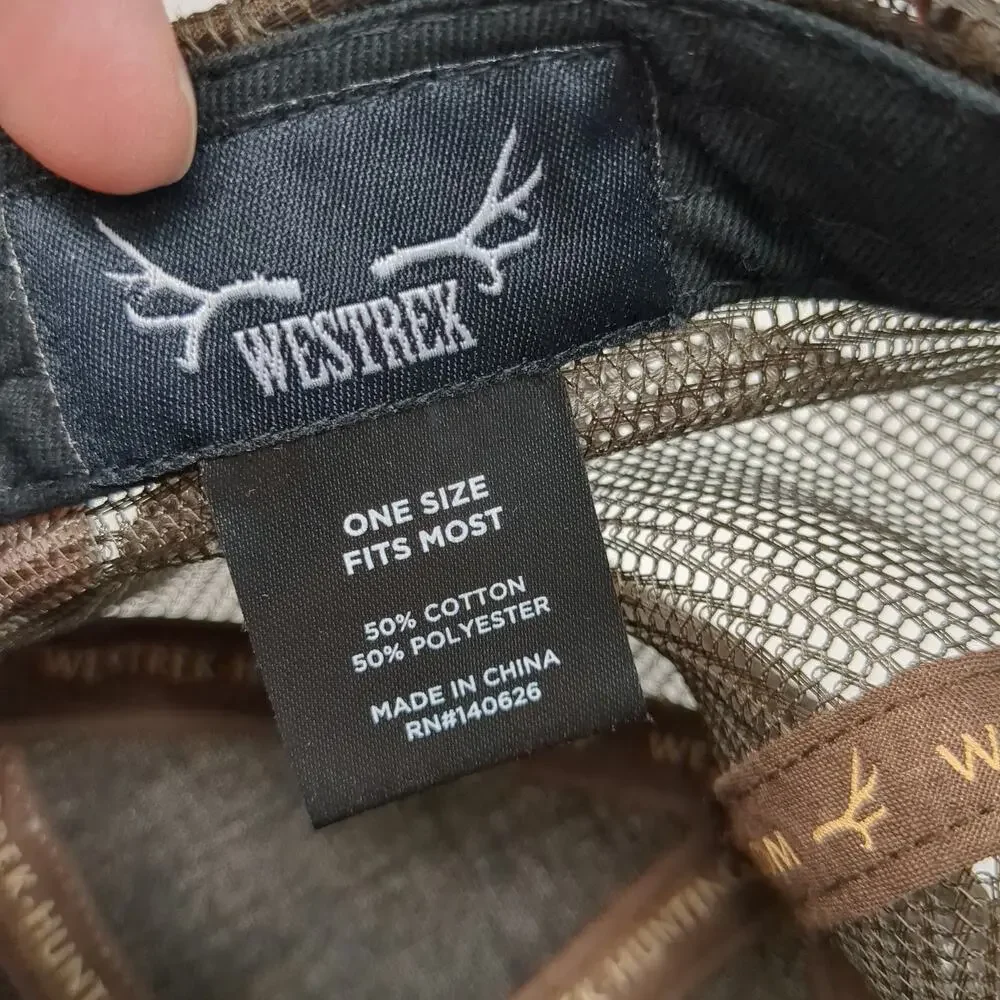Westrek 5 Panel Beige One Size Mesh Snapback Elk Horse Hunting Pack Out Hat